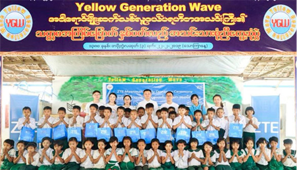 Providing supplies to the YGW charity in Myanmar